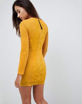 mustard mini dress