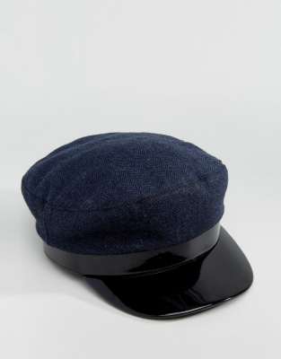 navy baker boy hat