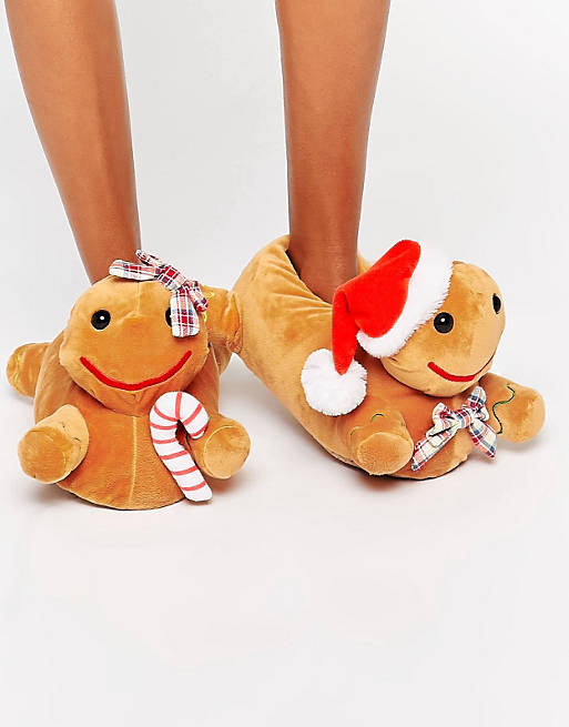 ASOS NEWLYBREADS Holidays Gingerbread Slippers