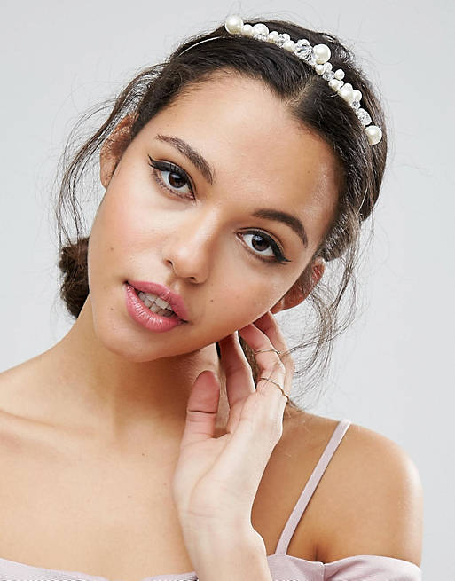 ASOS Occasion Faux Pearl Crown Headband