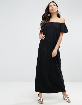 plain black maxi dress uk