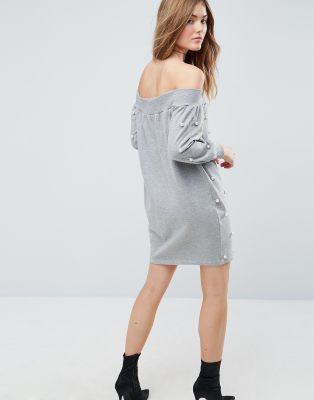 off the shoulder sweat dress