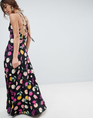 fruit maxi dress