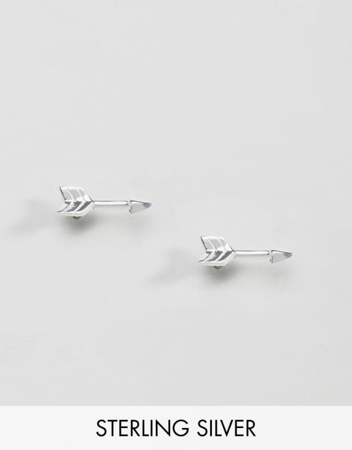 ASOS - Orecchini a bottone a freccia in argento sterling