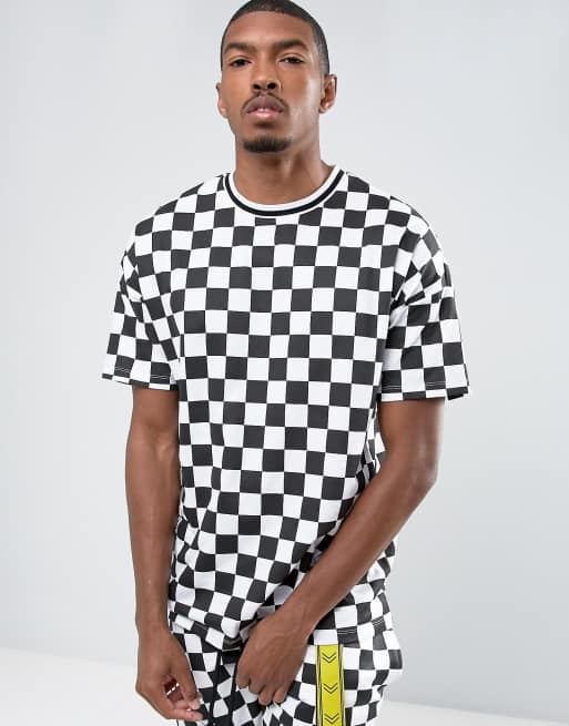 ASOS – Oversize-T-Shirt mit durchgehendem Gittermuster