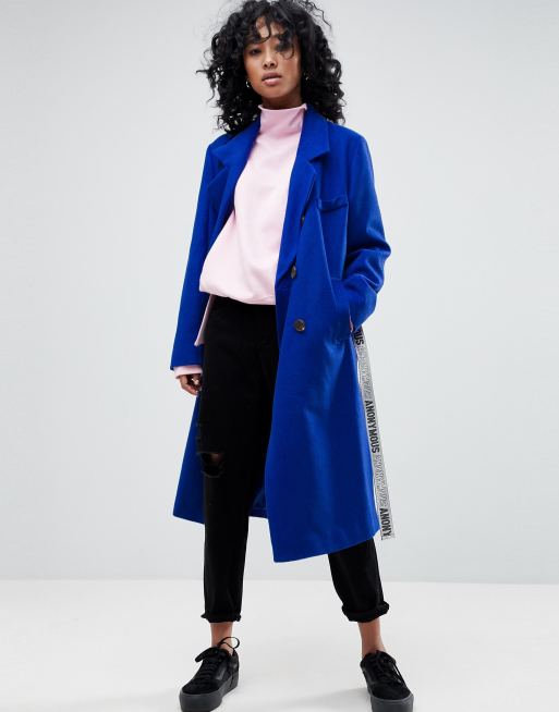 ASOS Oversized Coat with Contrast Belt