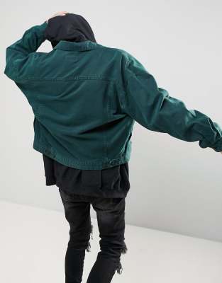 asos green denim jacket