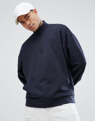 asos half zip sweatshirt