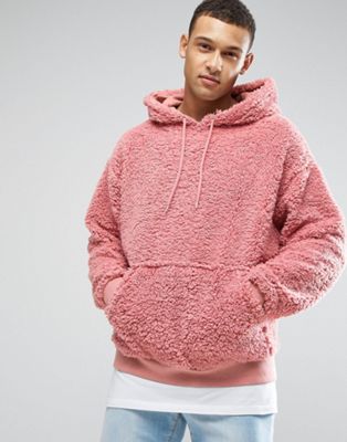 ellesse pink fluffy hoodie