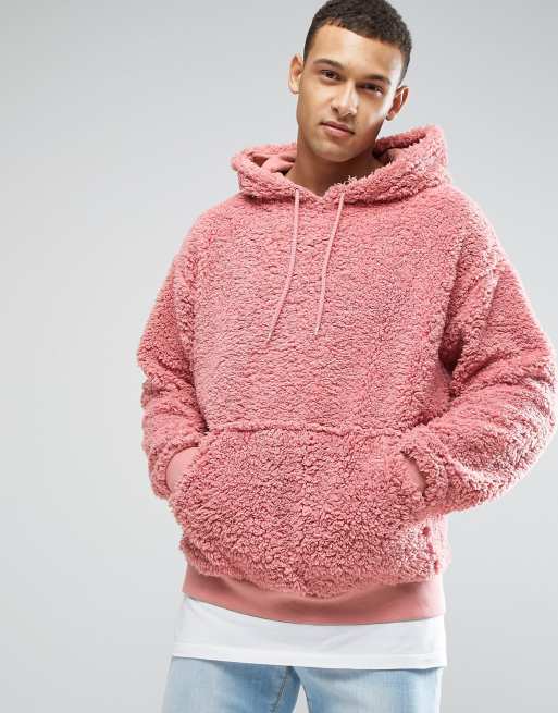 ASOS Oversized Hoodie In Borg ASOS