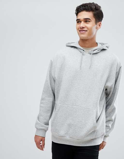 ASOS DESIGN hoodie in gray marl