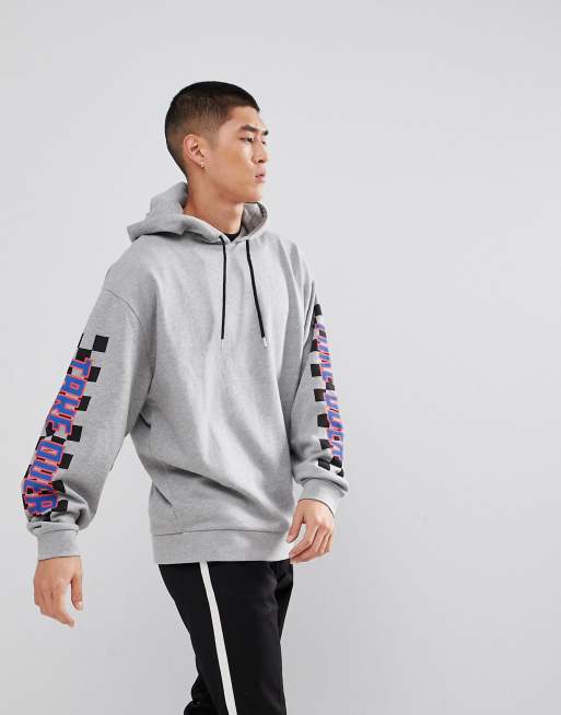 Hoodie with print outlet on sleeve