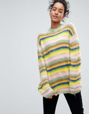 multi coloured fluffy jumper