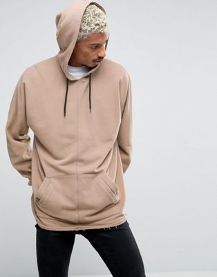 asos oversized longline hoodie