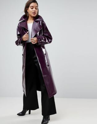 ASOS Oversized Mac in Vinyl