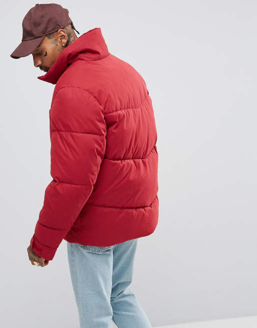 Asos red outlet puffer