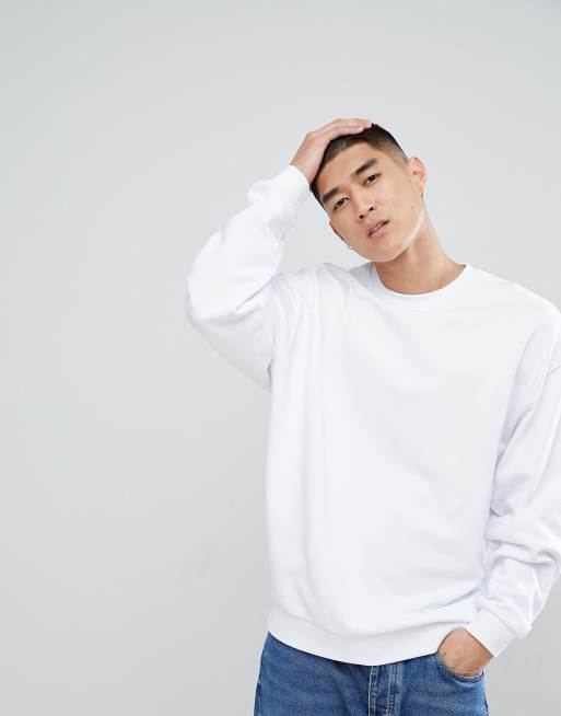 White sweatshirt clearance asos