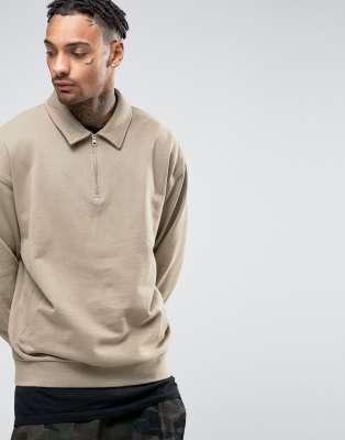 half zip sweatshirt asos