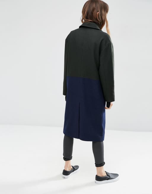 Asos color top block coat