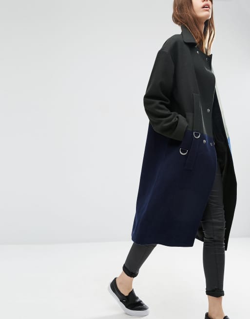 Asos color block coat online