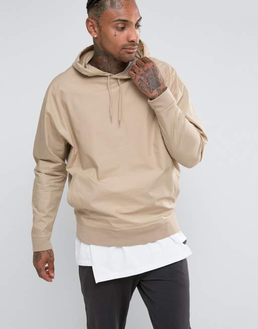 ASOS DESIGN oversized hoodie in washed tan - part of a set