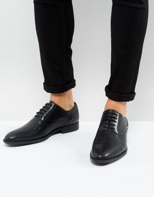 ASOS - Oxford schoenen in zwart imitatieleer met reliëfdetail