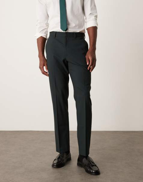 ASOS - Pantalon de costume ajusté - Vert foncé - view 1