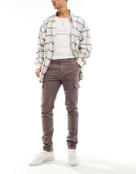 ASOS - Pantaloni cargo skinny marroni - view 1