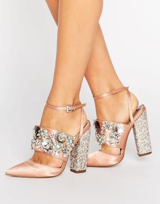 aldo rose gold flat sandals