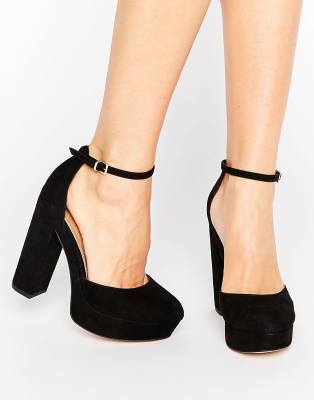 asos black platform heels