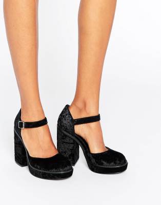 mary jane pumps with chunky heel