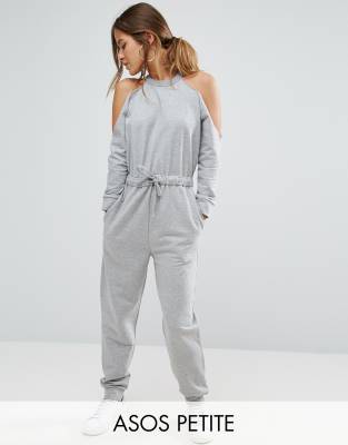 petite cold shoulder jumpsuit