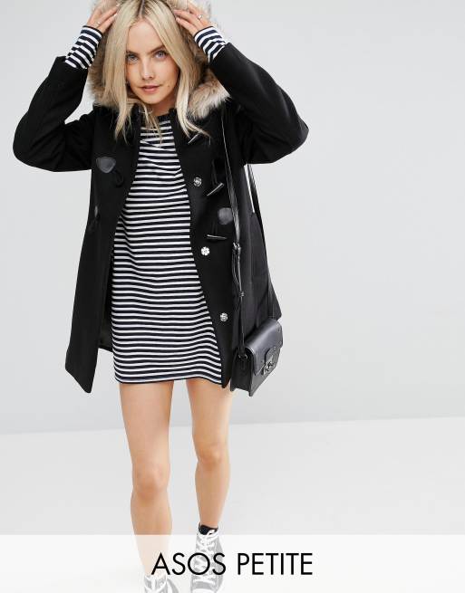 Asos Petite Asos Design Petite Hooded Faux Fur Coat, $49, Asos