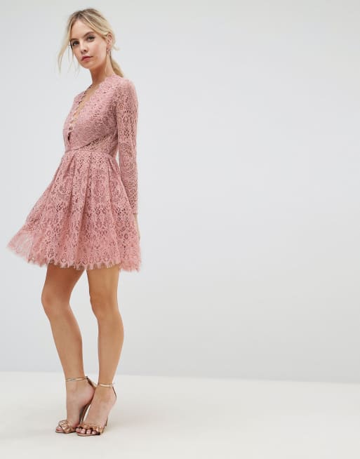 Asos long sleeve prom on sale dress