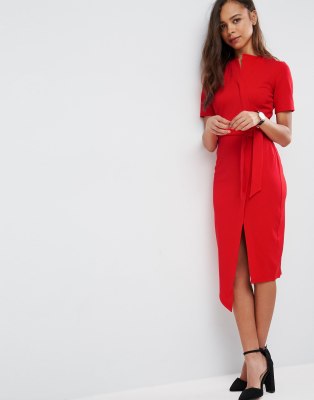 midi wrap dress petite