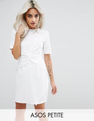 asos petite white dress