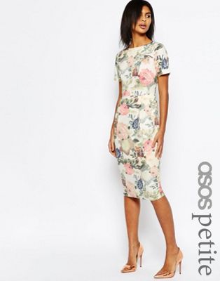 ASOS PETITE Occasion Floral Wiggle 