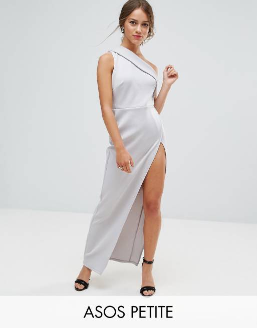 Asos one shoulder maxi outlet dress with exposed zip