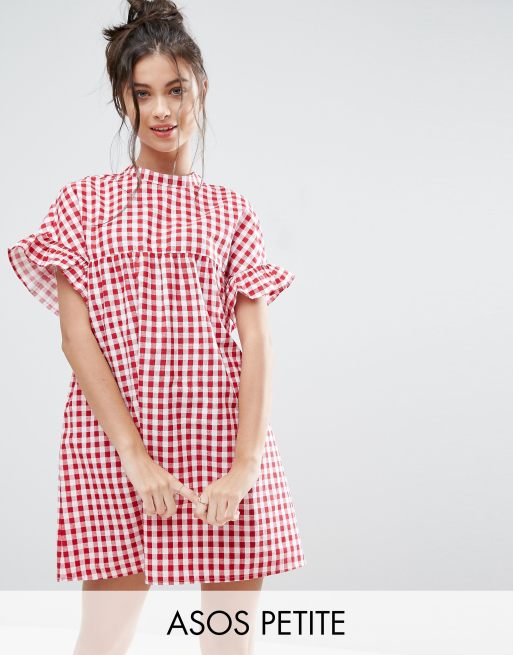 Asos red deals gingham dress