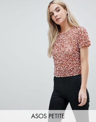 ASOS PETITE T-Shirt With Sequin 