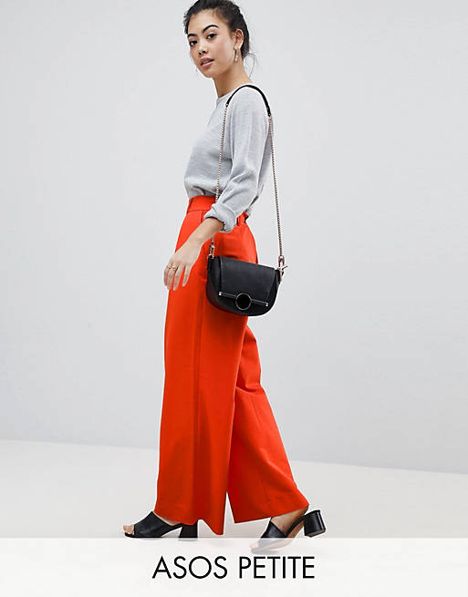 ASOS PETITE The Wide Leg PANTS with Pleat Detail