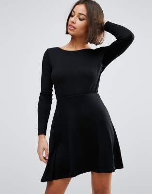 asos petite black dress