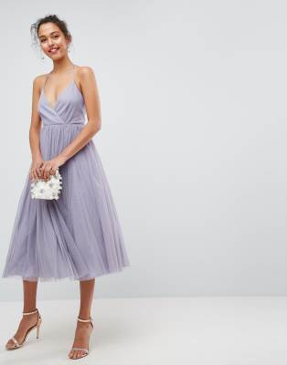 asos pinny extreme tulle mesh midi dress