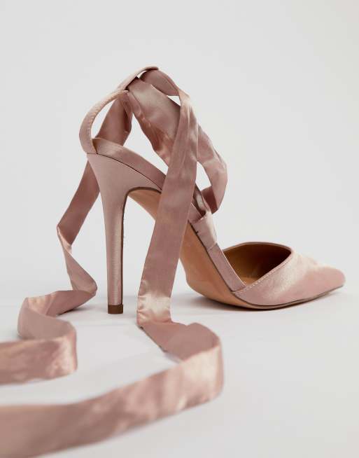 ASOS - PINOT - Chaussures à talons avec lacets en satin, 3 de 4