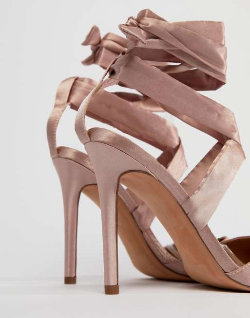 ASOS - PINOT - Chaussures à talons avec lacets en satin, 4 de 4