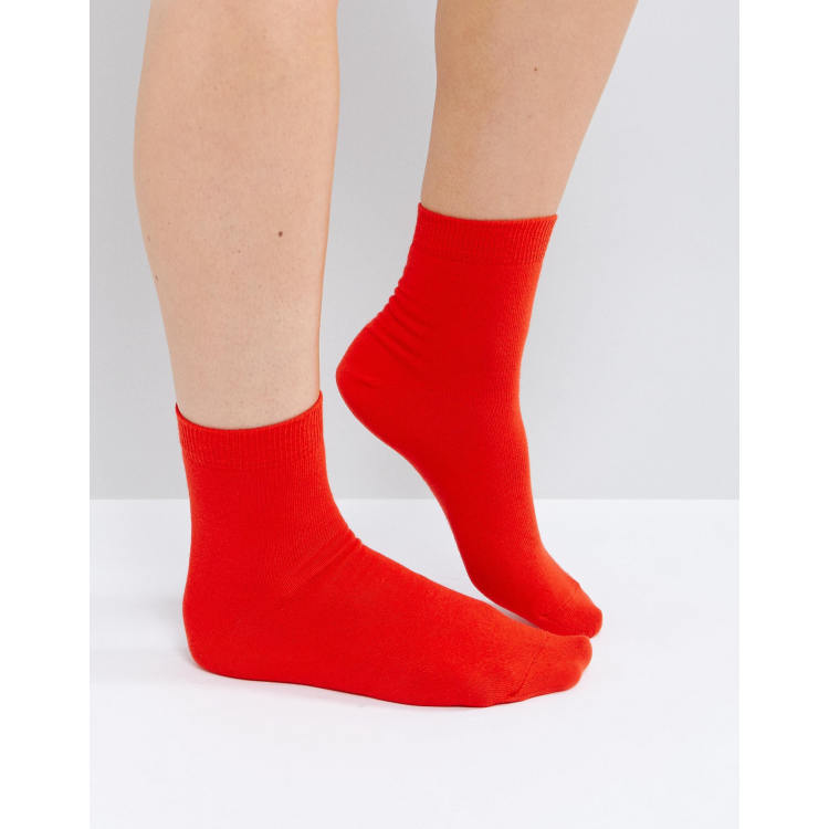 Womens red ankle socks new arrivals