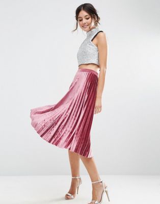 asos pleated skirt
