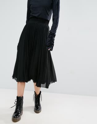 midi skirt elastic waistband