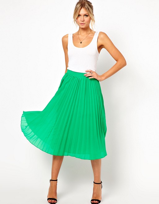 ASOS | ASOS Pleated Midi Skirt