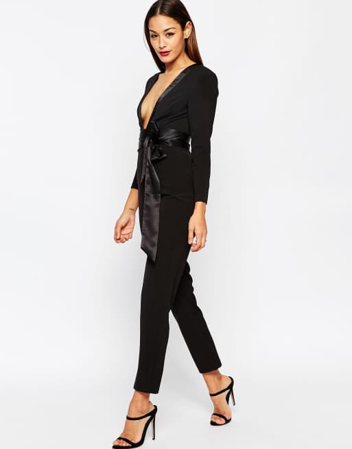 Asos store tuxedo jumpsuit